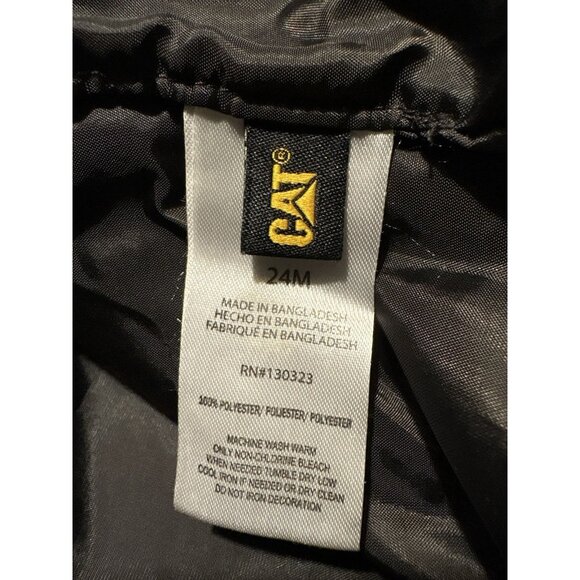 CATERPILLAR Boys Fleece Vest Black Yellow Warm Winter Outdoor Size 24 Months - Picture 7 of 7